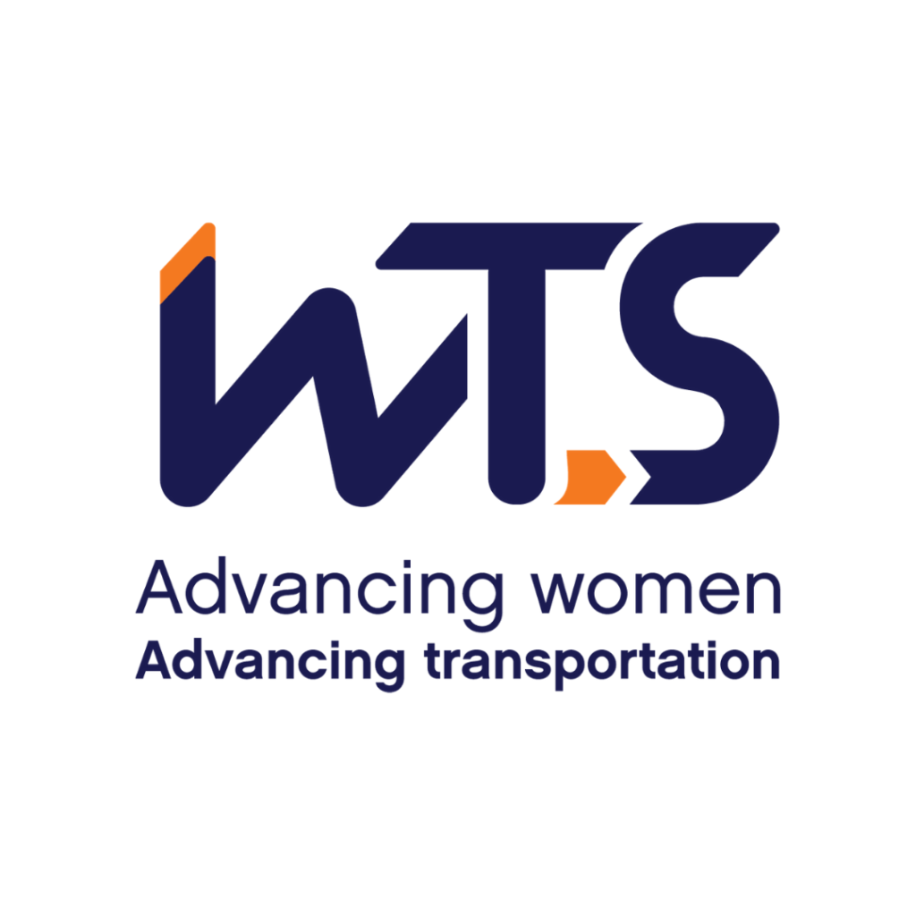 WTS logo in blue and orange that says 'WTS advancing women, advancing transportation'