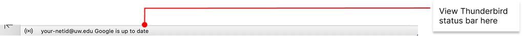 Thunderbird status bar