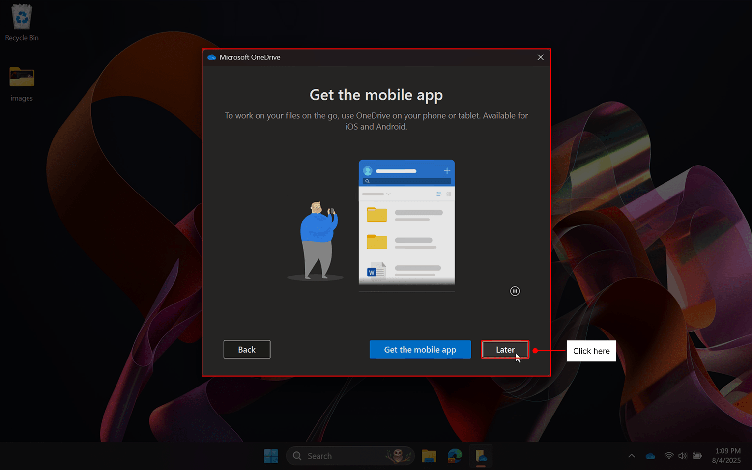 Get mobile app page.