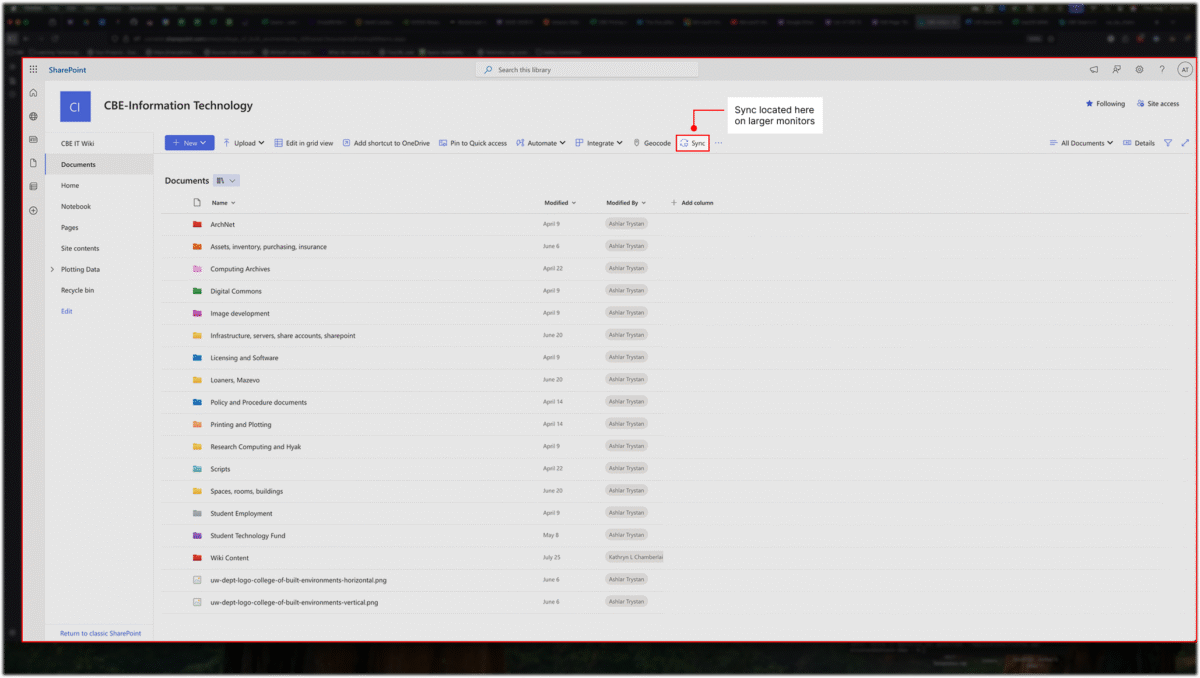 Sharepoint Sync Incons SharePoint Usage Guide – Intranet